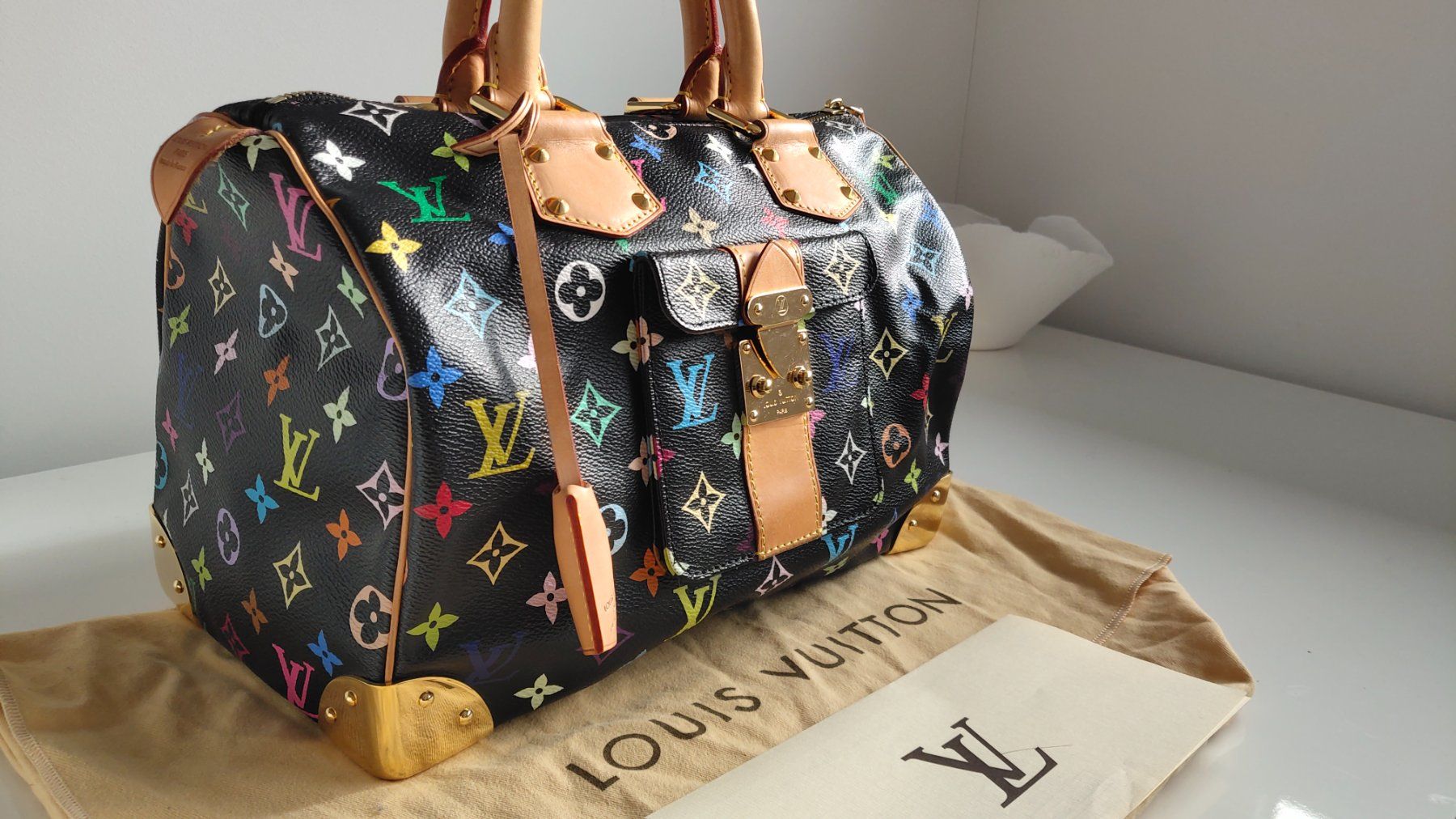 Louis Vuitton Borse: Louis Vuitton Multicolor Speedy 30 schwarz – Usato da Meilen venduto da Aphrodite87 1