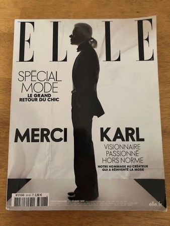 Magazine ELLE France hommage à Karl Lagerfeld - février 2019
