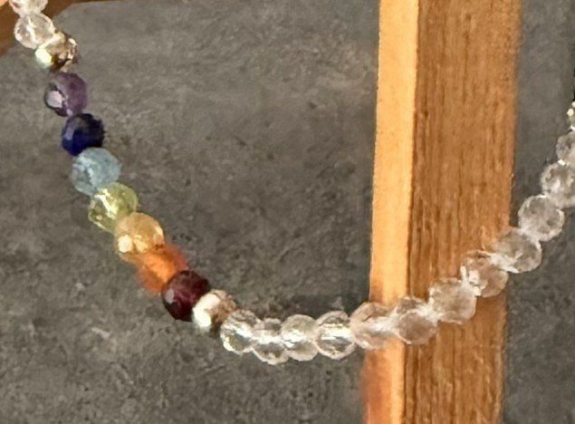 Pietre preziose: Edelstein Armband mit Chakra-Stones – Usato da Lommis venduto da manmarmi 2