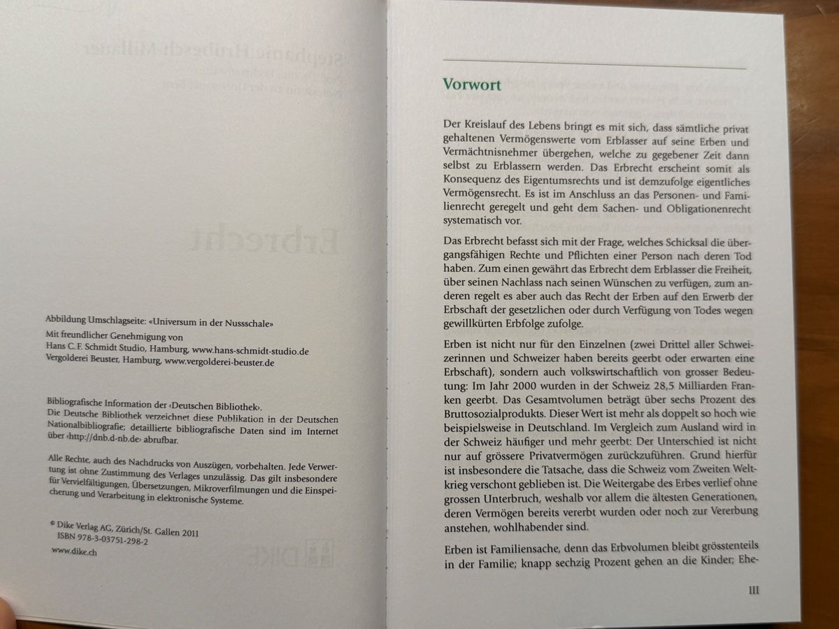 Bücher: Erbrecht in a nutshell, von Stephanie Hrubesch-Millauer – Neu (gemäss Beschreibung) aus Volketswil von doughboy 2