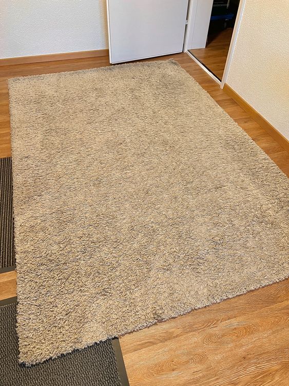 Ikea HAMPEN Teppich, Rug, high pile, beige, 160x230 cm Comprare su