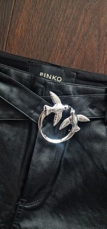Pinko Lederhose /vegan/Schwarz, Gr. 36