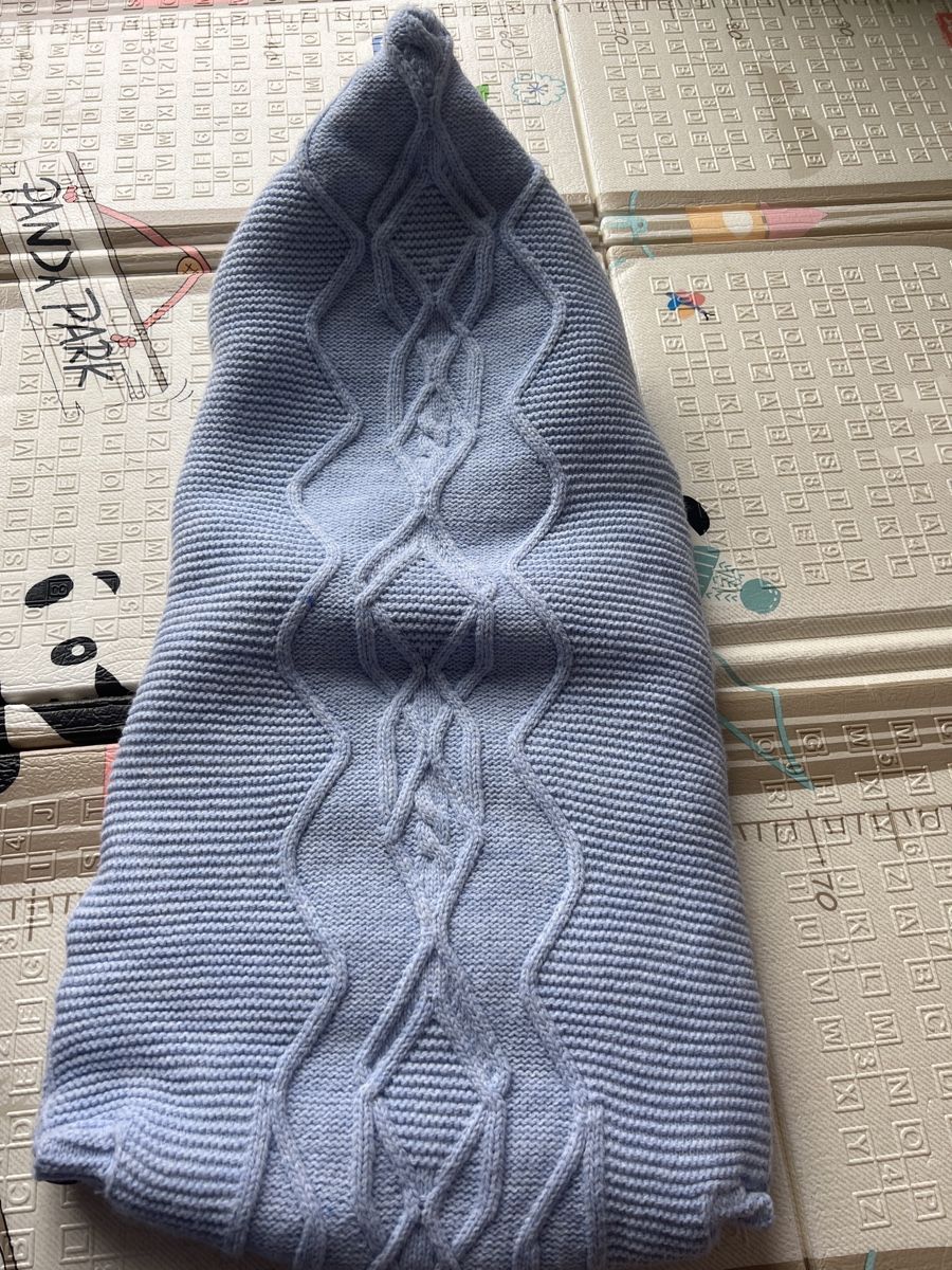 Sacchi a pelo: Baby Strick Fusssack hellblau – Usato da Vaduz venduto da ss-trading 1