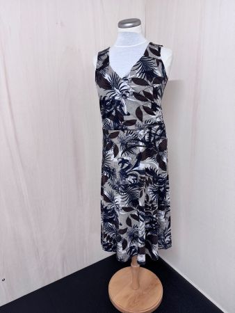 Ärmelloses braunes Sommerkleid von Marco Pecci in Grösse 40