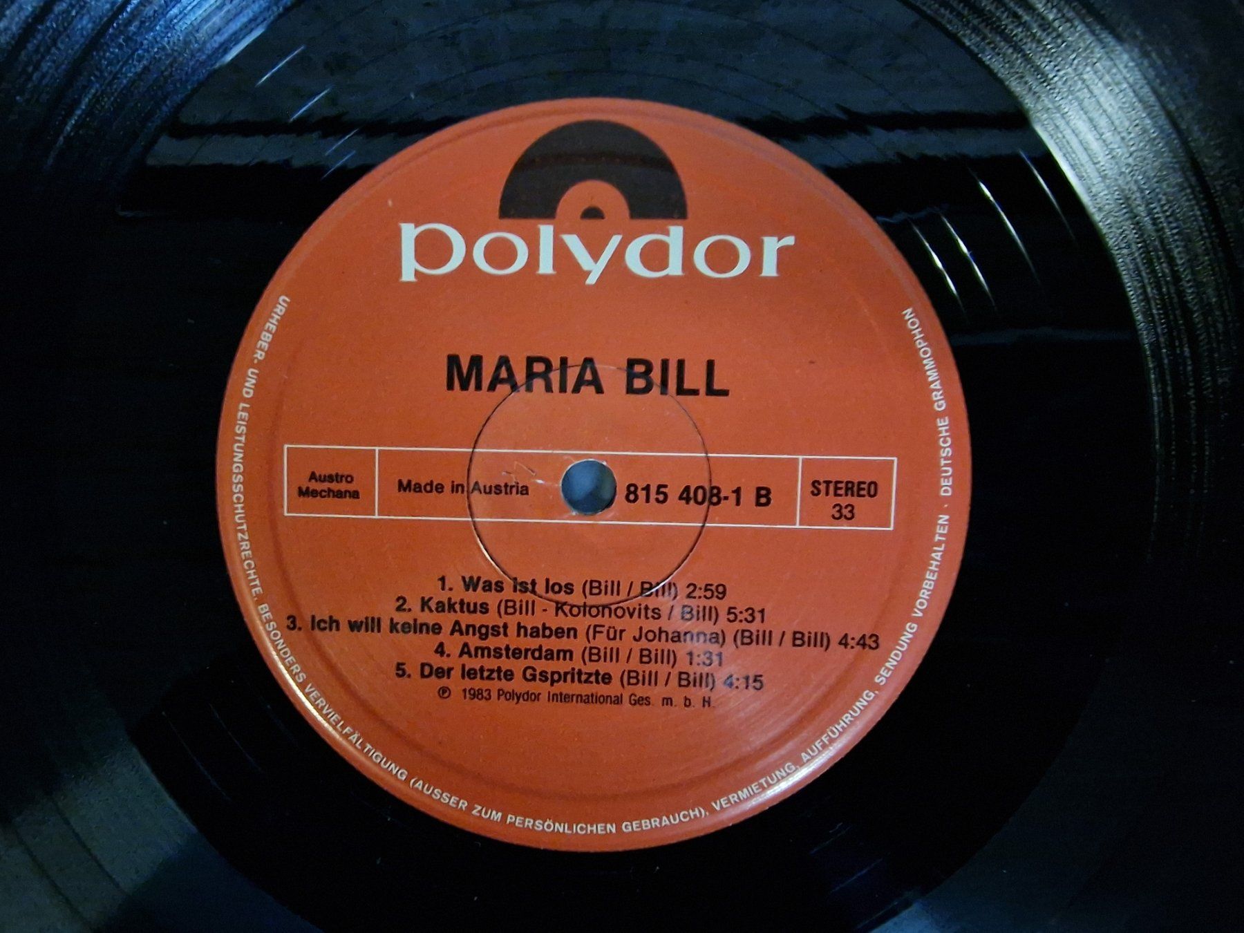 Schallplatten: Maria Bill LP – Maria Bill – Gebraucht aus Root von atelier22 2