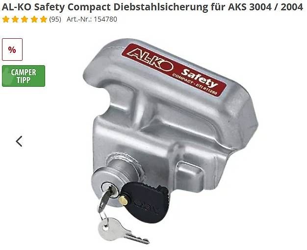 Lucchetti: ALKO Diebstahlsicherung Wohnwagen – Nuovo e nell'imballaggio originale da Thun venduto da Amarok81