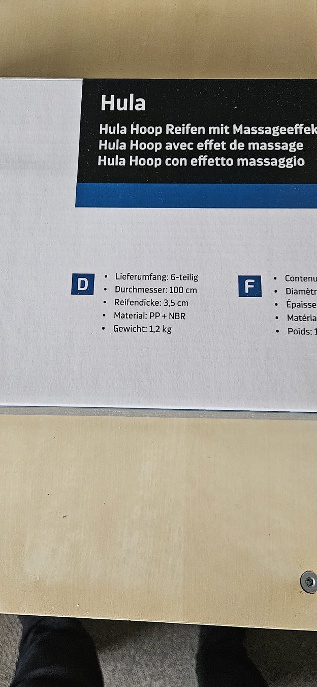 Dispositivi per massaggi: Hula Hoop Reifen mit Massageeffekt 100cm – Nuovo e nell'imballaggio originale da Wil SG venduto da T_T 1