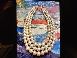 Elegante Vintage Perlenkette - Perfekt für den Sommer!