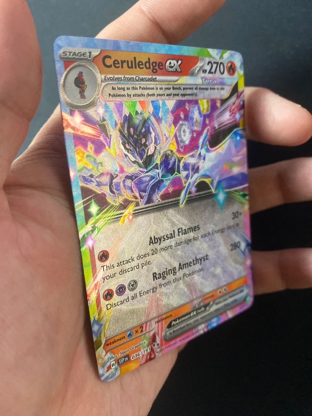 Pokémon Carte collezionabili: Ceruledge ex 36 - Surging Sparks - EN – Nuovo (secondo la descrizione) da Hausen AG venduto da Shrade 2