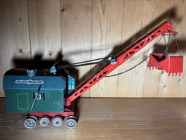 Blechspielzeug Biller Greiferbagger um 1954 Uhrwerkantrieb