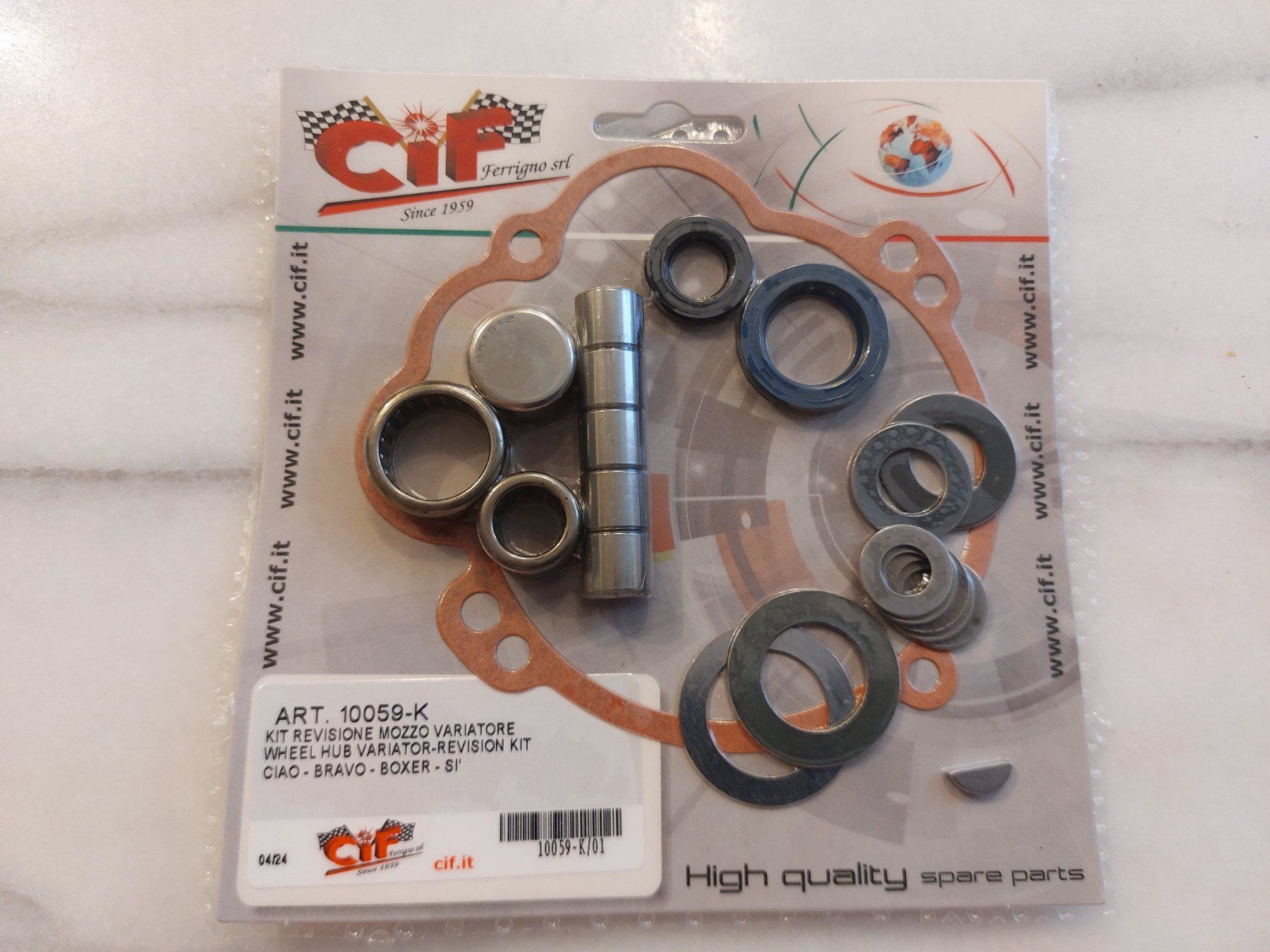 Piaggio Mofa-Ersatzteile: CIF Getriebe-Revisionskit Variomatik, Piaggio Ciao/Si/Bravo – Neu und originalverpackt aus Biberist von Free-Sky