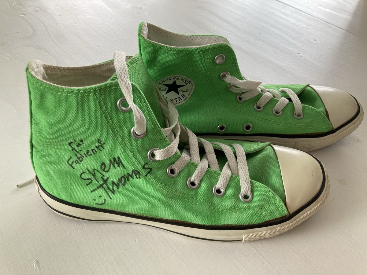 Converse Scarpe da uomo: Converse grün Gr 35 signiert! – Usato da Kesswil venduto da Branca-01 8