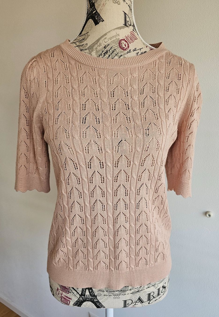Vero Moda T-Shirts: Strick Shirt von Vero Moda, rosa, Gr. S – Gebraucht aus Steinebrunn von sassi31