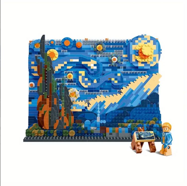 Taschentuchbox-Hülle Mit Van Gogh Sternennacht-Muster – Aus Leder, Wasserabweisend, Dekorativ