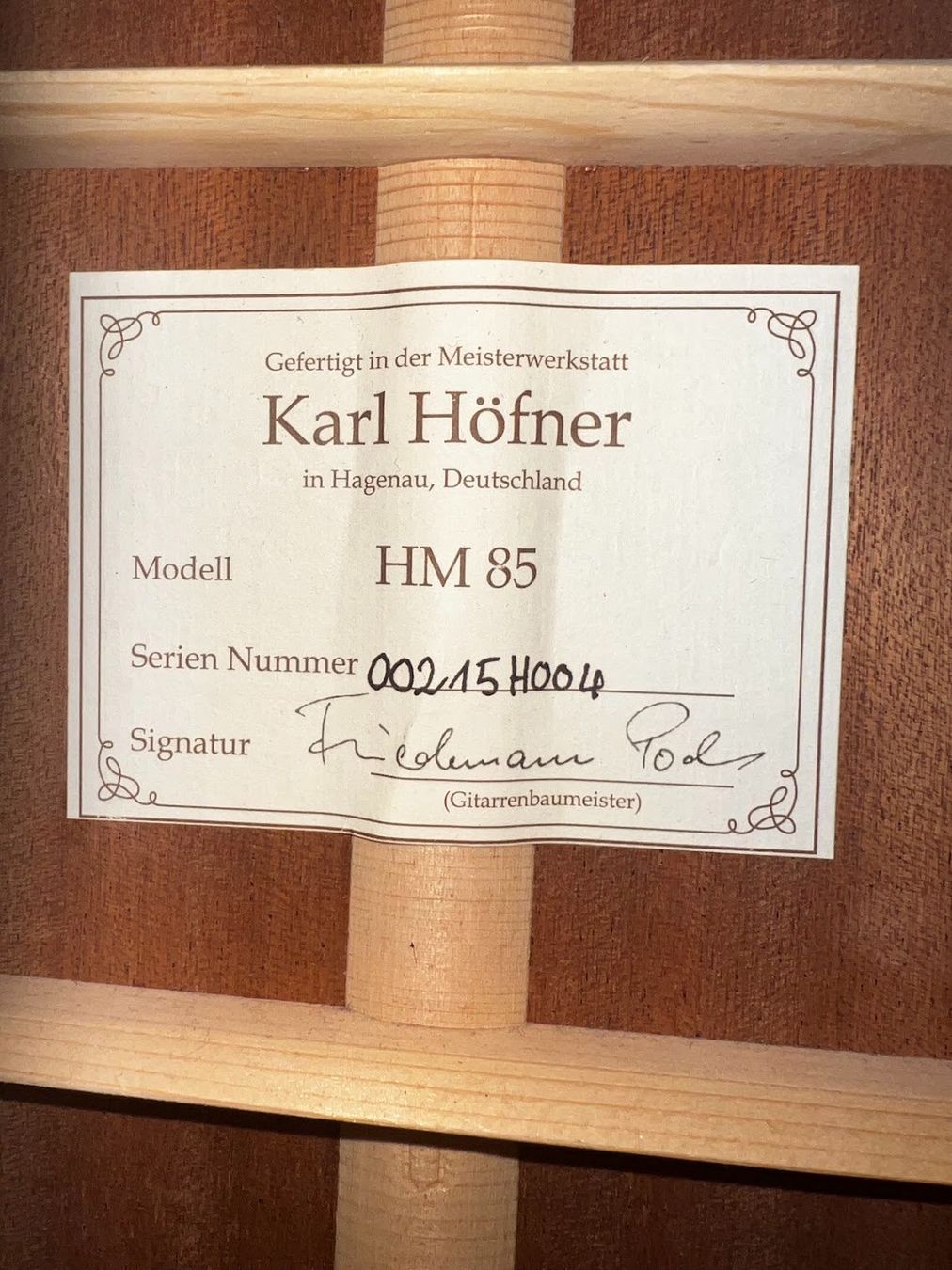 Höfner Musikinstrumente: Handgemachte Konzertgitarre - Karl Höfner HM85 – Neu (gemäss Beschreibung) aus Zürich von elisa.gotte 1