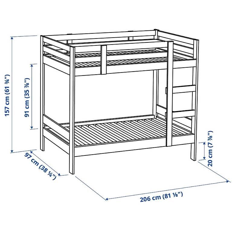 Letti: MYDAL Structure lits superposés, blanc, 90x200 cm, IKEA – Usato da Genève venduto da Ishra31 2