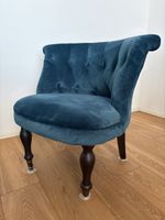 Samt Sessel Petrolblau