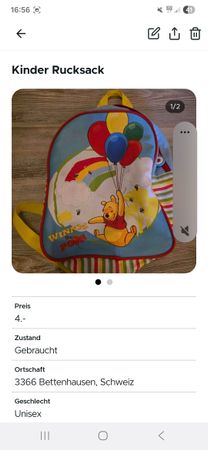 Kinder Rucksack