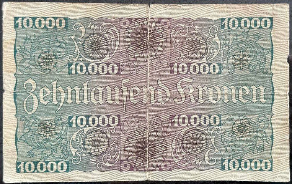 Banconote: Seltene 10.000 Kronen Banknote von 1924 – Usato da Beringen venduto da Mantafisch1 1