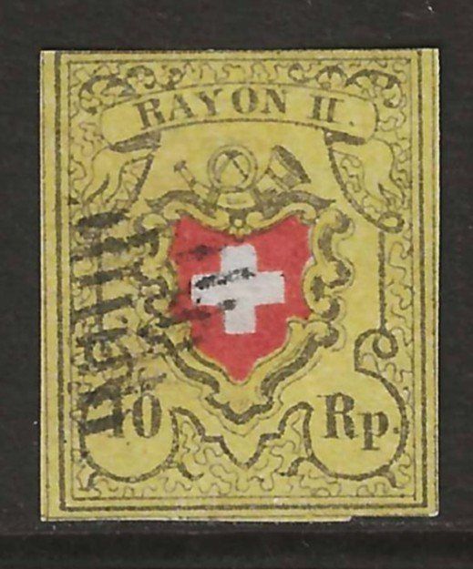Alle Briefmarken: 1850 : Rayon Nr. 16II - E-RO, T6 – Gebraucht aus Gümligen von Geniusbuy