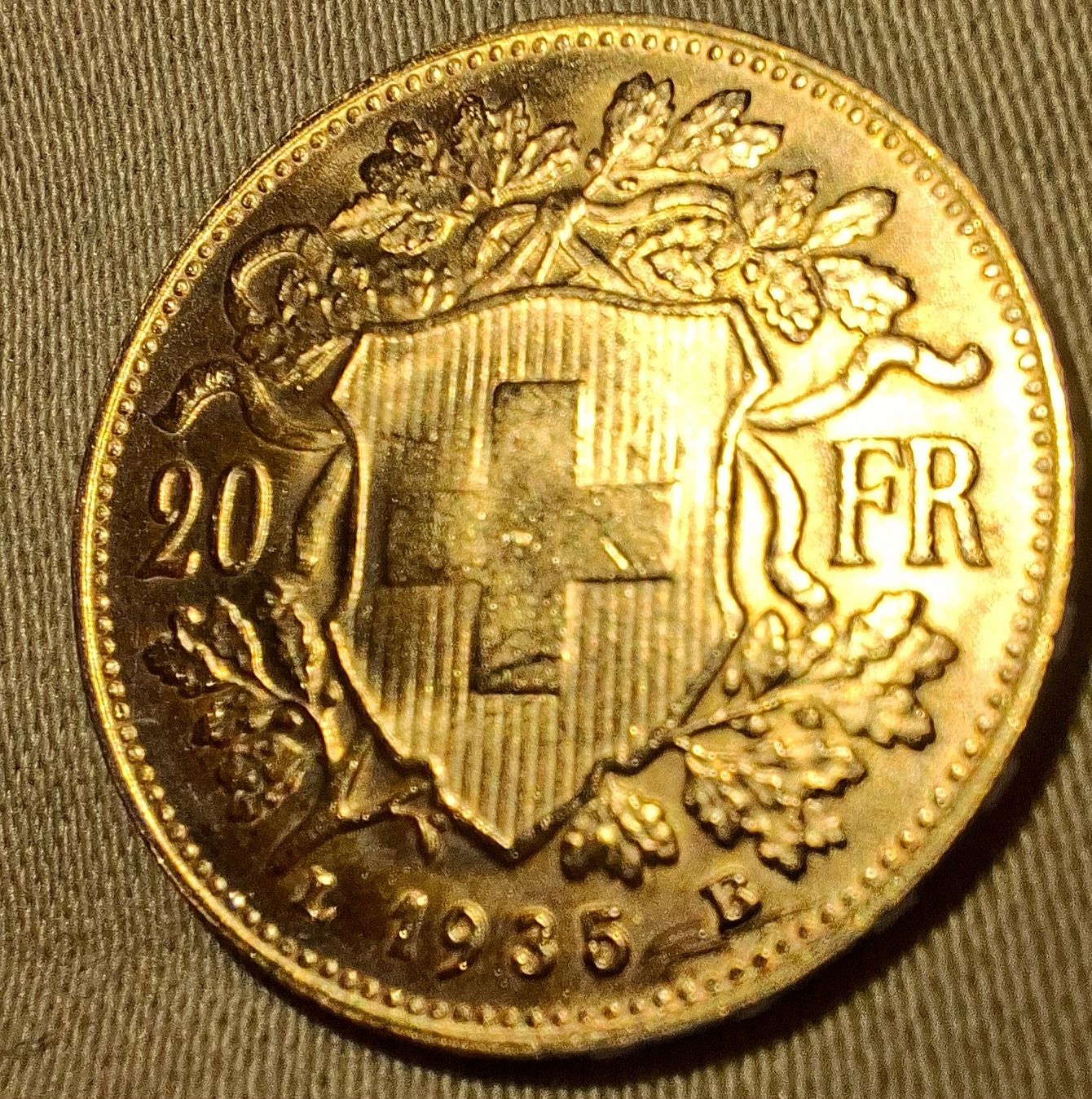 Tutti le monete: Goldvreneli 1935 L / B  – Usato da Balgach venduto da SIMEON27 2