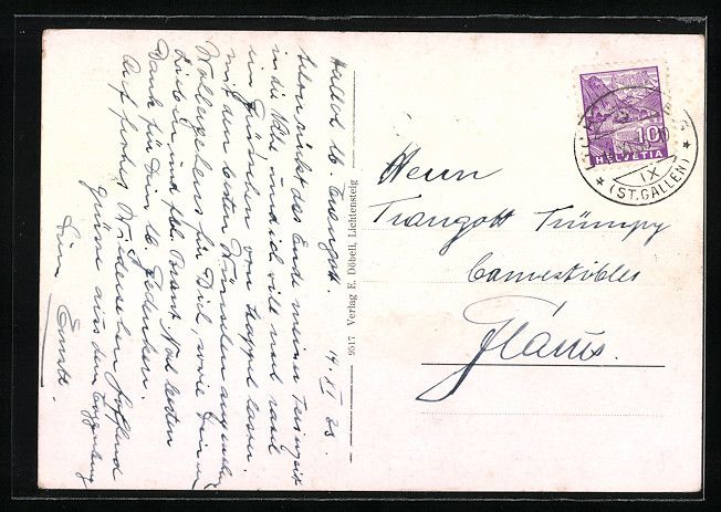Cartoline postali: AK Lichtensteig, Panorama des Ortes – Usato da Berlin venduto da bartko-reher 1