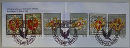 2020, 175 J.CH-Briefmarken mit Nr.8+8a (TAUBEN) Goldaufdruck