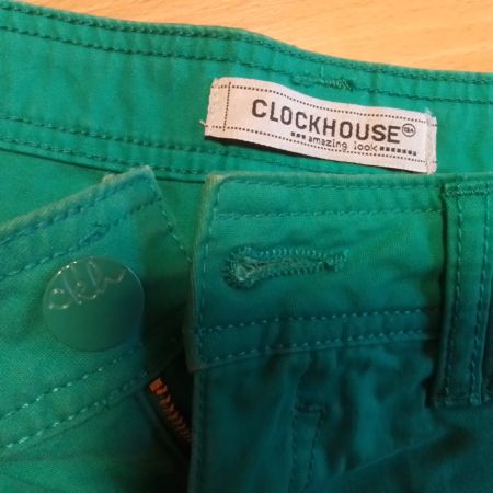 Vintage kurze Hose tiefer Bund / grün Gr. 36