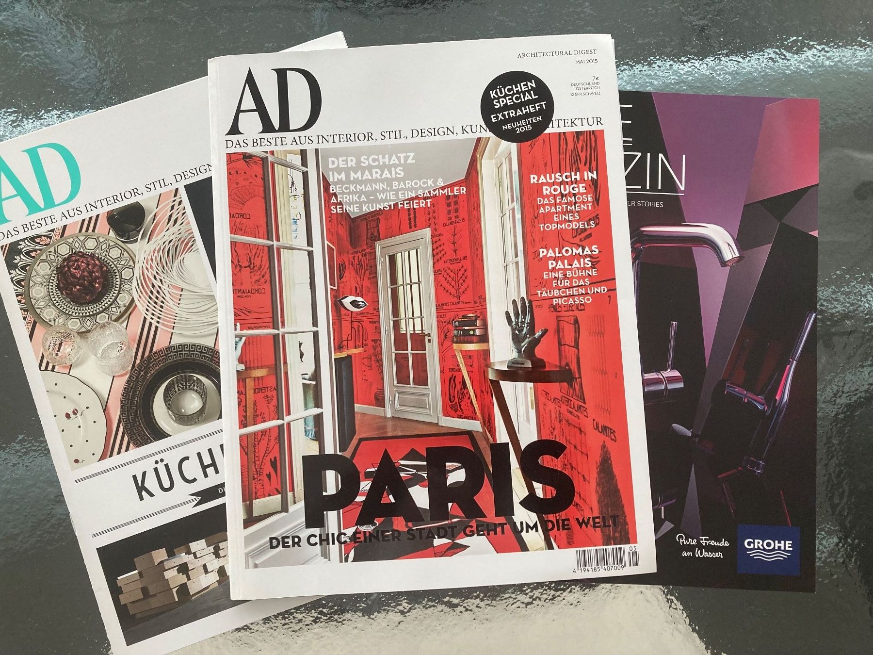 Zeitschriften & Magazine: AD Magazin Architectural Digest, Mai 2015, mit Küchen Heft – Neu (gemäss Beschreibung) aus Zürich von dolcicaramelle2