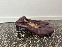 Dear frances heel ballerina shoes 37 burgundy 