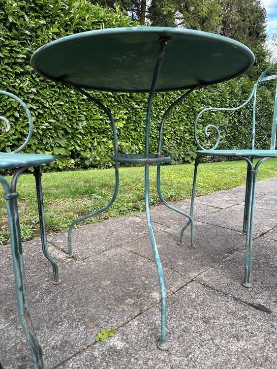 Tischset: Gartenmöbel Jugendstil Bistro Tisch Stuhl – Gebraucht aus Maschwanden von summernight7 9