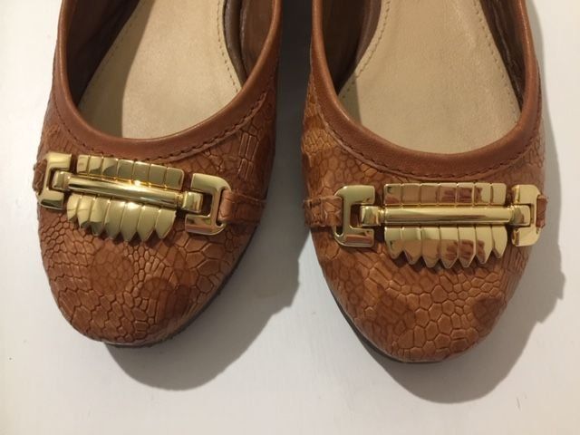 Scarpe da donna: Ballerinas hellbraun aus Leder – Usato da Bülach venduto da Gluecksgriff 2