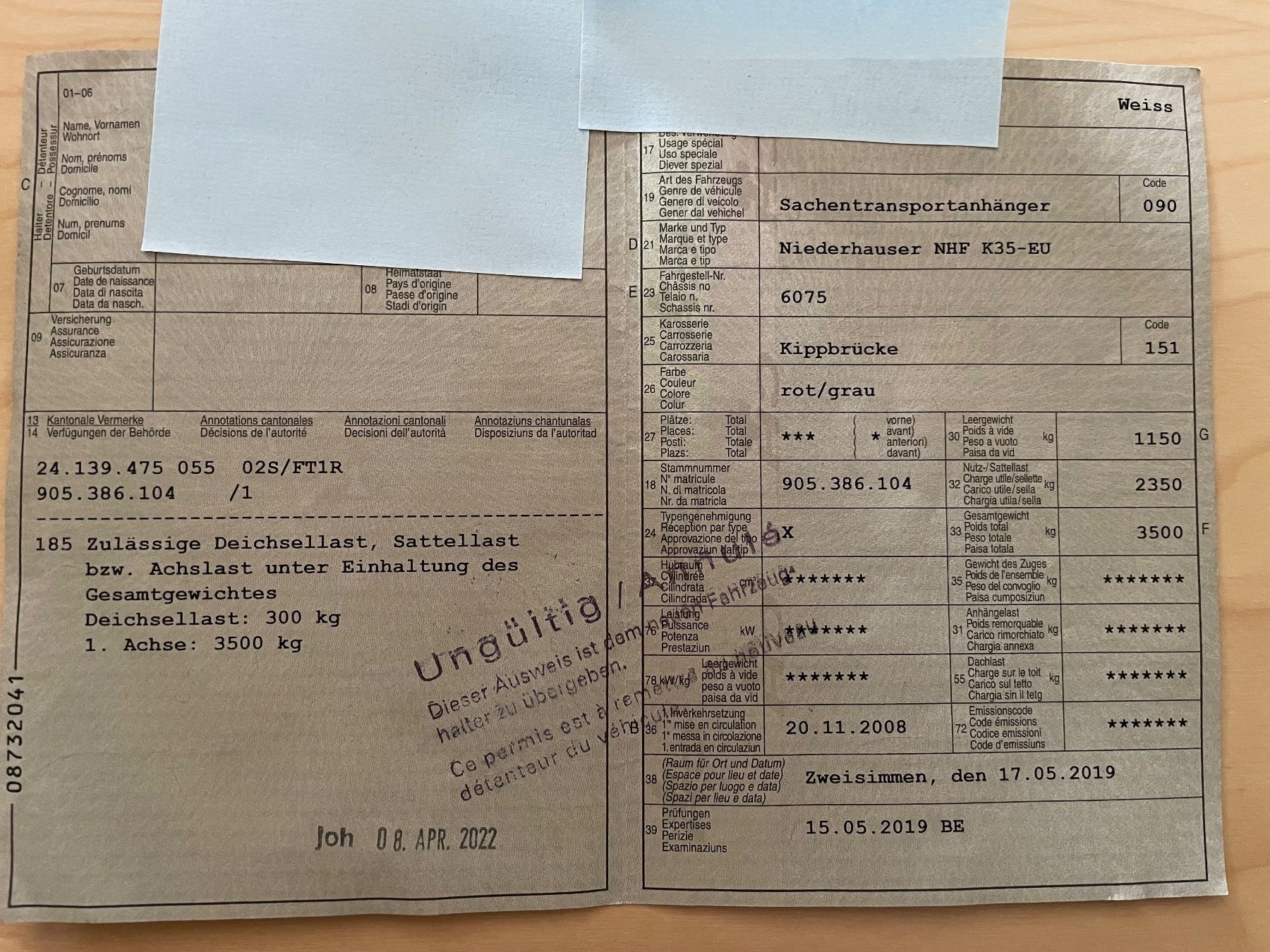 Autoribaltabili: Kipper Anhänger Niederhauser – Usato da Rümikon AG venduto da mar_857h 6