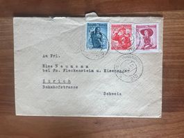 Brief 1951 Österreich mit Trachten Briefmarken      (G2)