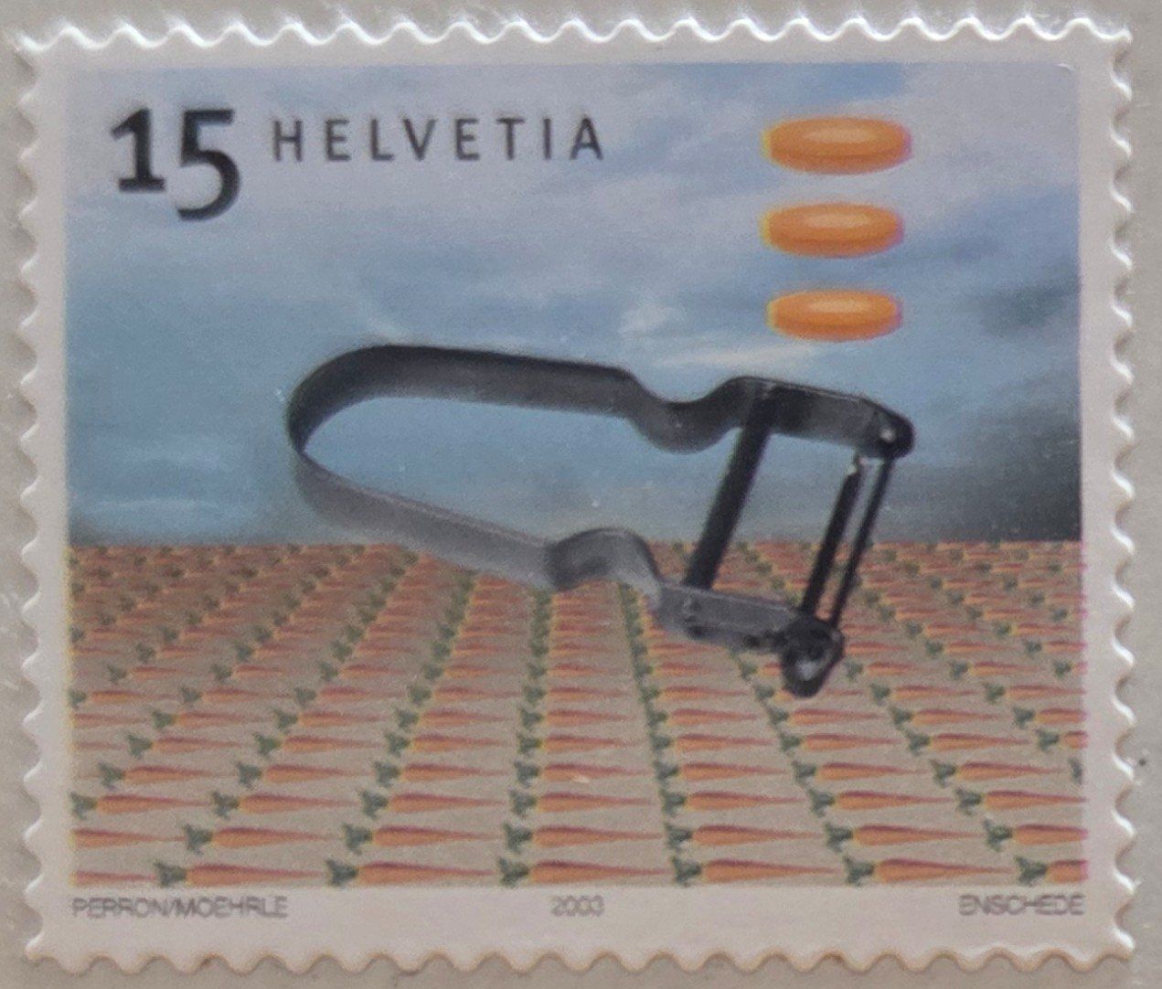 Tutti i francobolli: Serie Design Klassiker 2003, Druckverschiebung – Usato da Rickenbach SO venduto da Bytebull 3