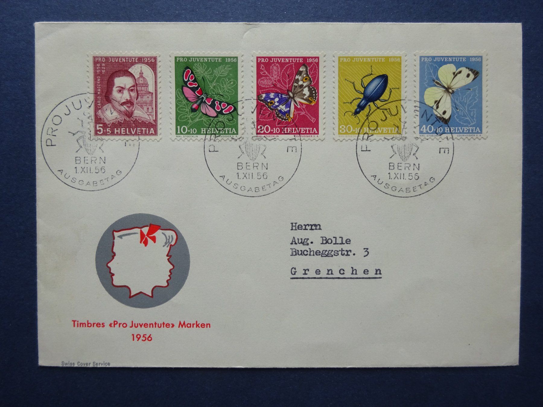 Tutti i francobolli: 1956 Pro Juventute FDC – Usato da Appenzell-Steinegg venduto da adi1975 1