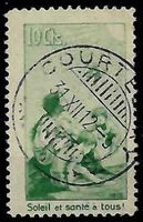 1912, JII Vorläufer franz. , Vollstempel COURTELARY (15774)
