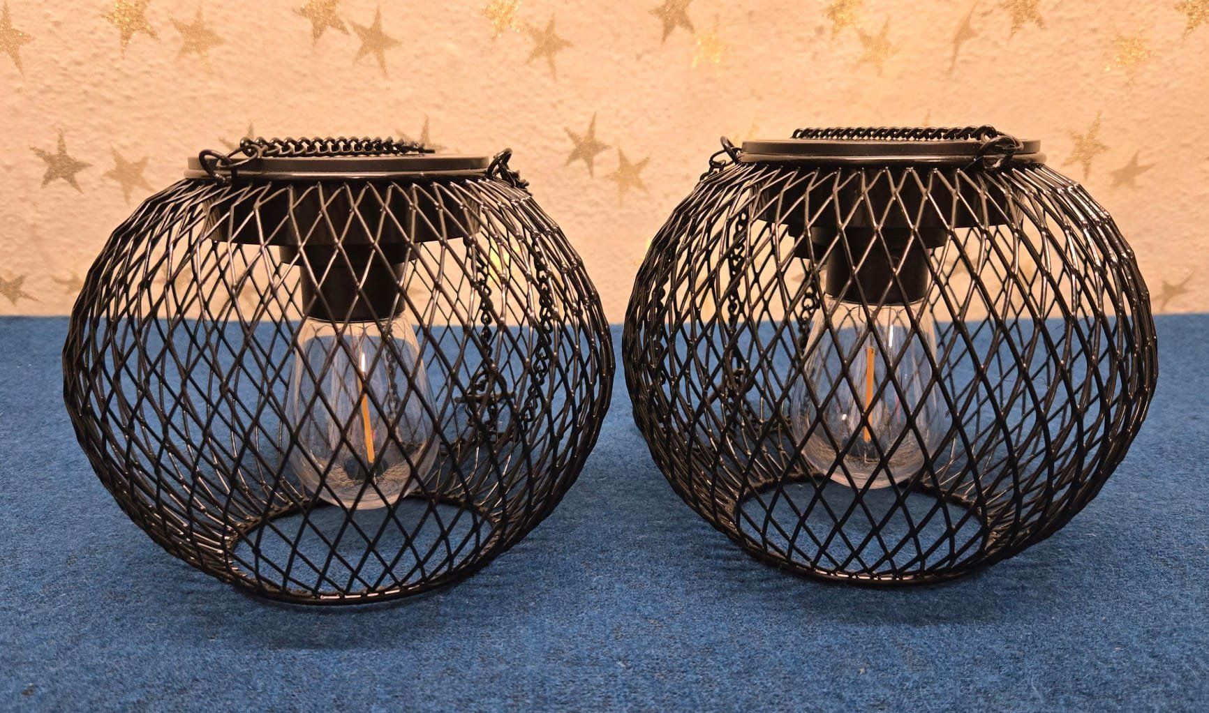 Laternen: 2 x LED Laterne Draht Metall Kugelform, hängend – Gebraucht aus Rheinsulz von Gilea 1