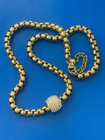 Luxus Elegante Luxus Edelstahl Kette  Farbe Gold