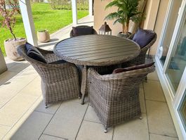 *** Gartentisch Polyrattan 130cm Durchmesser ab CHF 1.-***