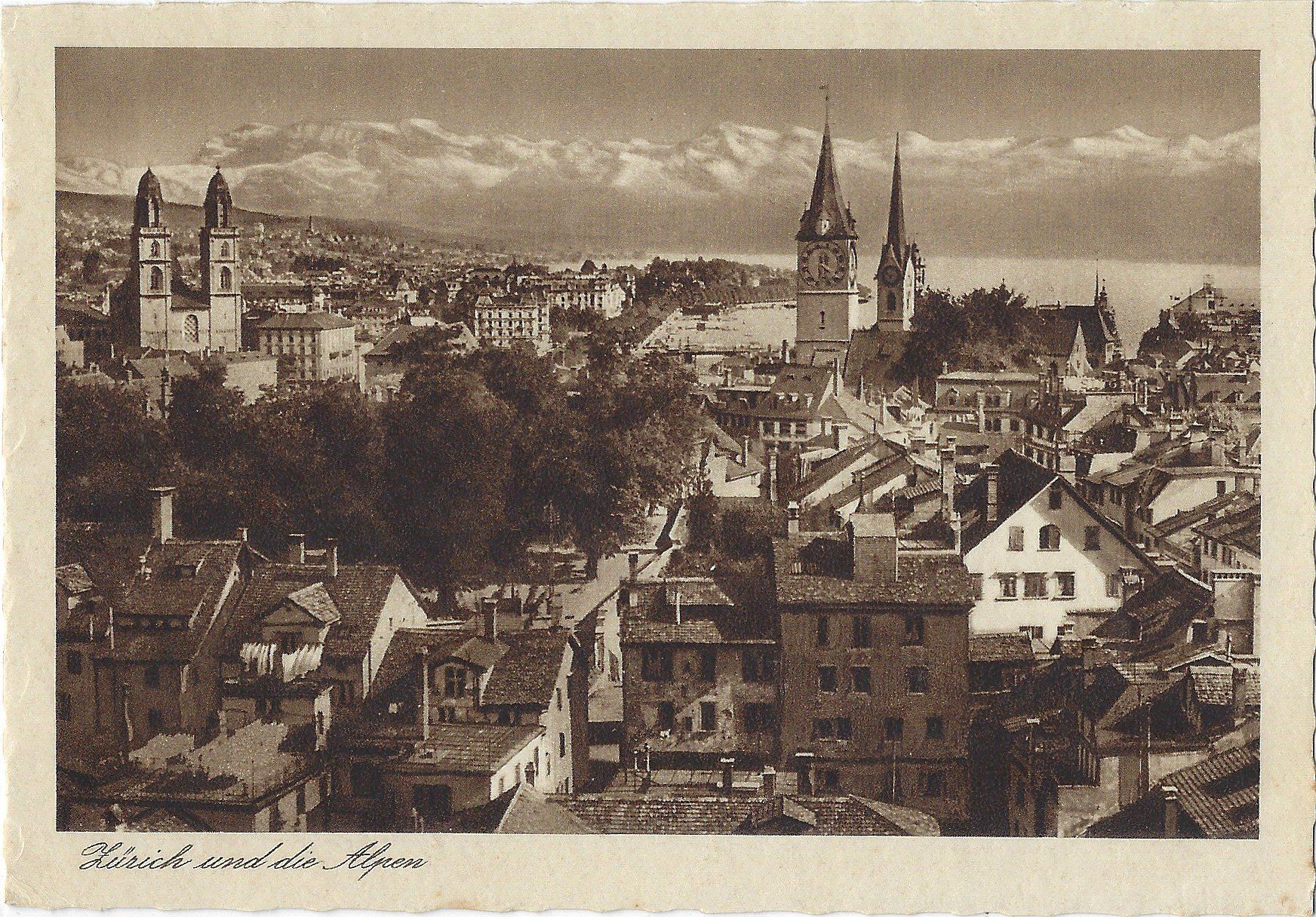 Cartoline postali: Zürich und die Alpen – Usato da Bütschwil venduto da Jackson1A