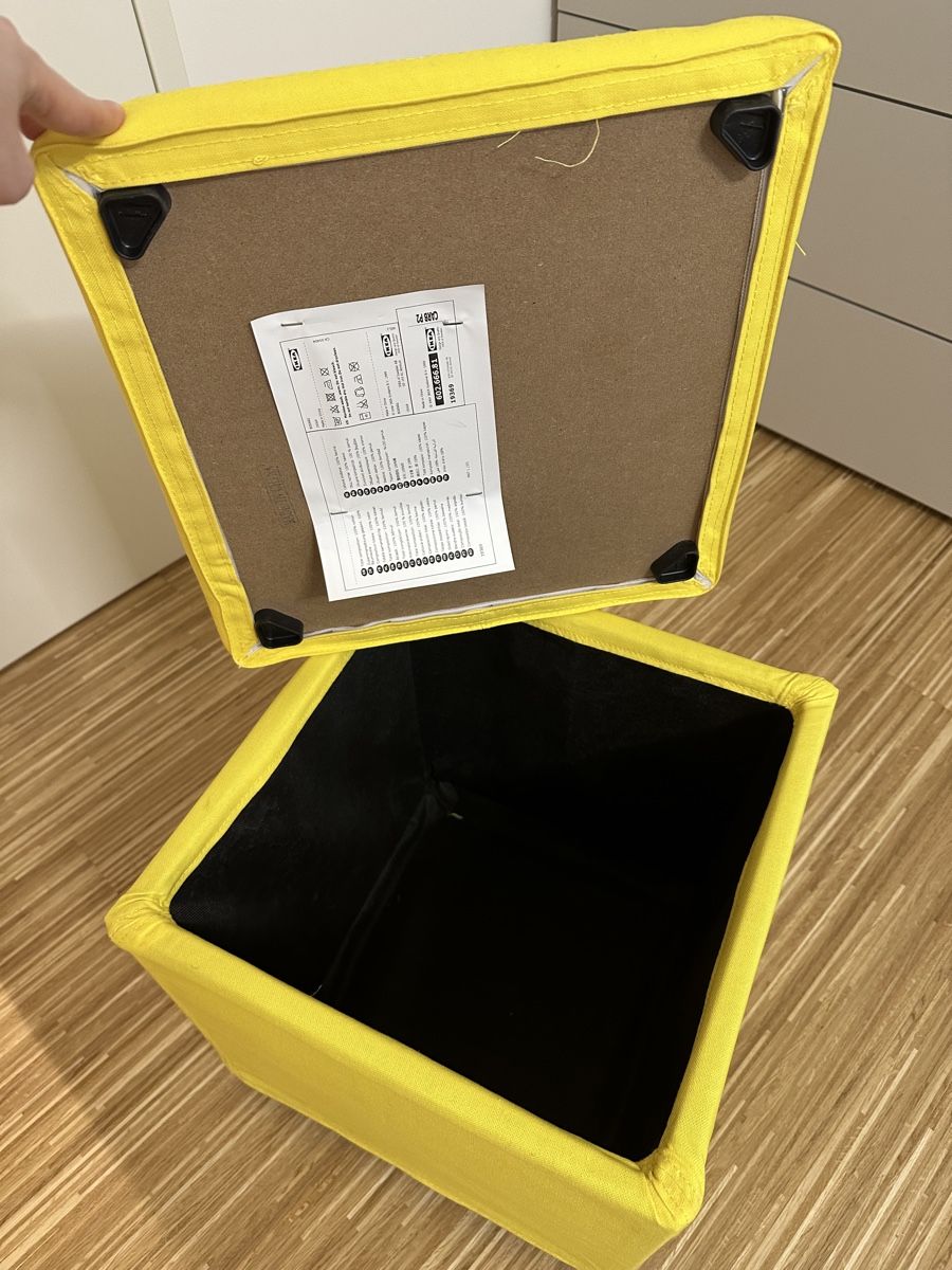 Ikea Hocker: Ikea Kubik Small Stool Yellow Fabric – Gebraucht aus Zürich von MariiaR