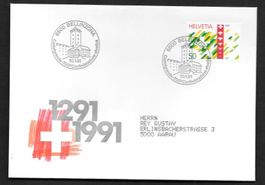 Sonderbrief S 1411 700 Jahre Eidgenossensch. Bellinzona 1991
