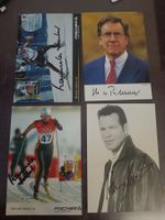 4 signierte Sport Mixed Autogrammkarten - Set