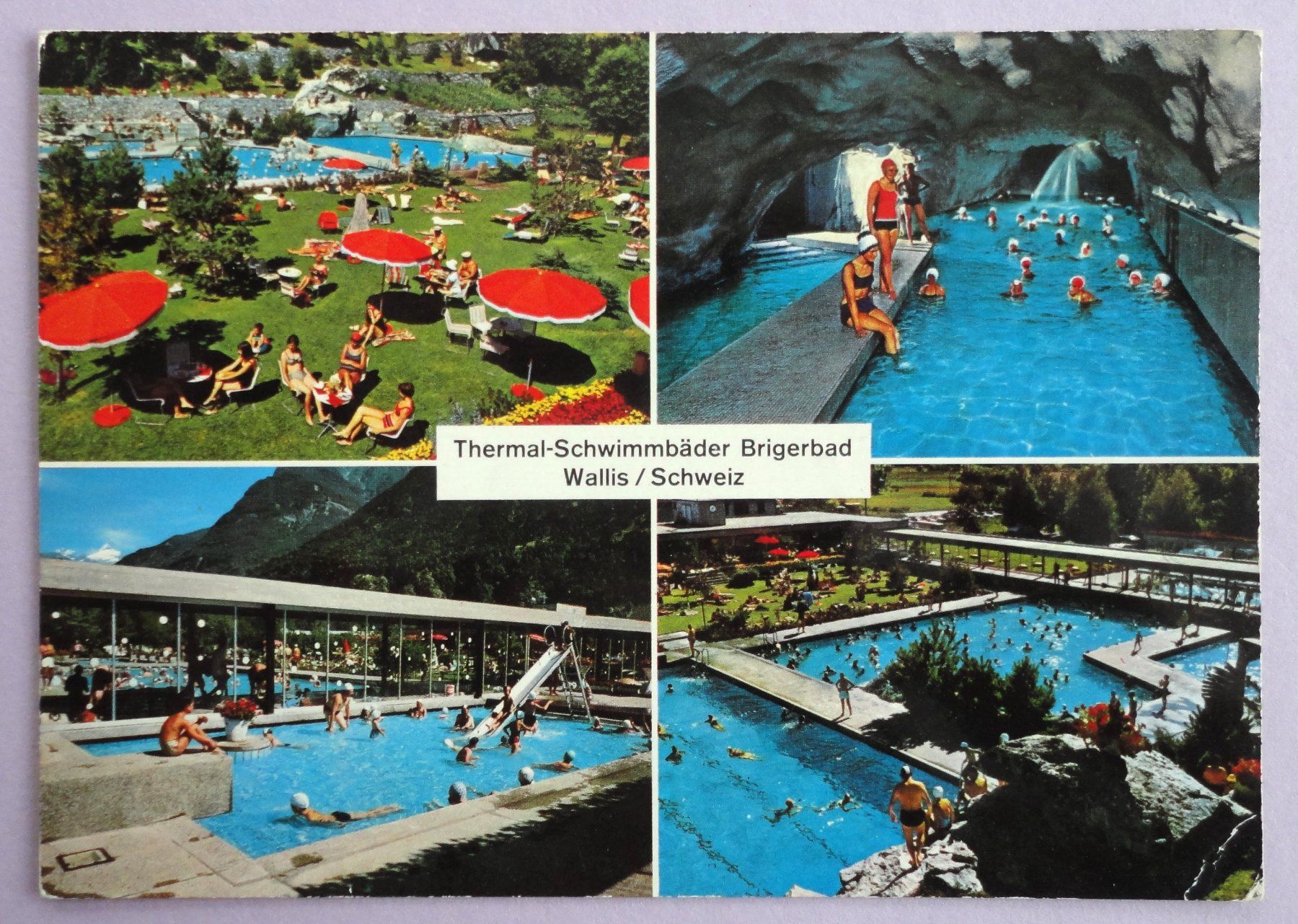 Cartoline postali: Brigerbad, Thermal-Schwimmbäder – Usato da Fétigny venduto da Billy2miny