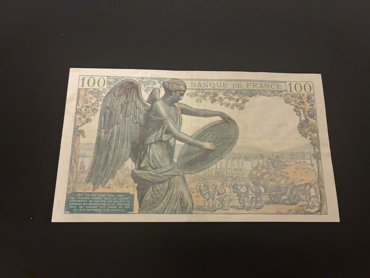 100 Francs DESCARTES FRANCE 1942 F.27.01 (Gebraucht) in Dällikon für ...