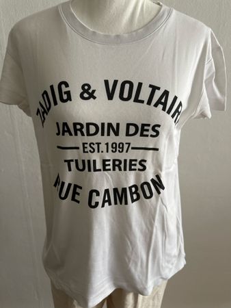 Zadig & Voltaire T-Shirt Weiss Grösse S Jardin des Tuileries