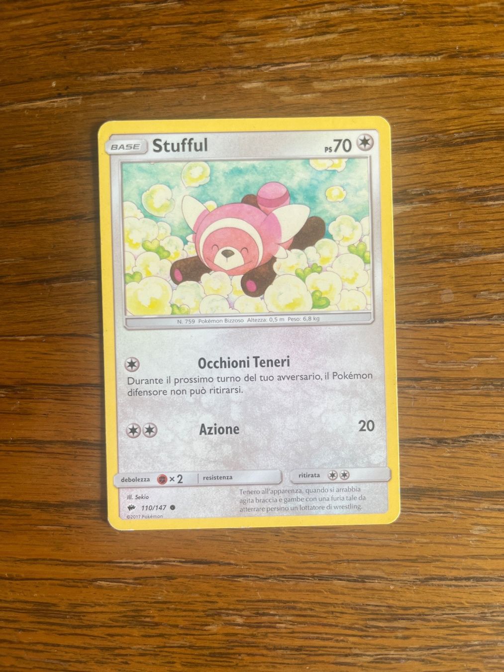 Pokémon Cartes à collectionner: Carte Pokemon Stufful - Burning Shadows - IT – D'occasion à Vernayaz par Darkfrost