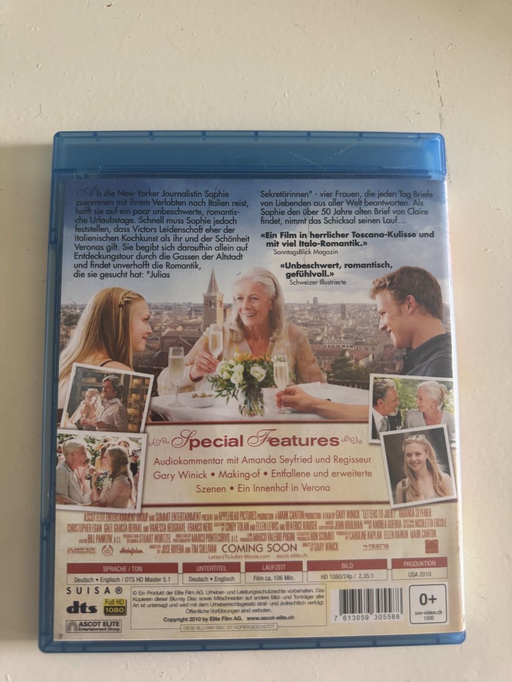 Alle DVDs: LETTERS TO JULIET. (BLU-RAY) – Gebraucht aus Basel von san_2qlq 1