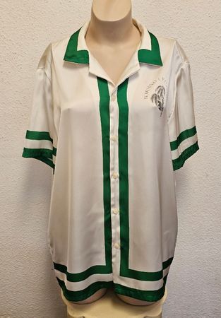 ZARA Bluse Summer Night Never Ends – Gr. M – Weiß/Grün – Ove
